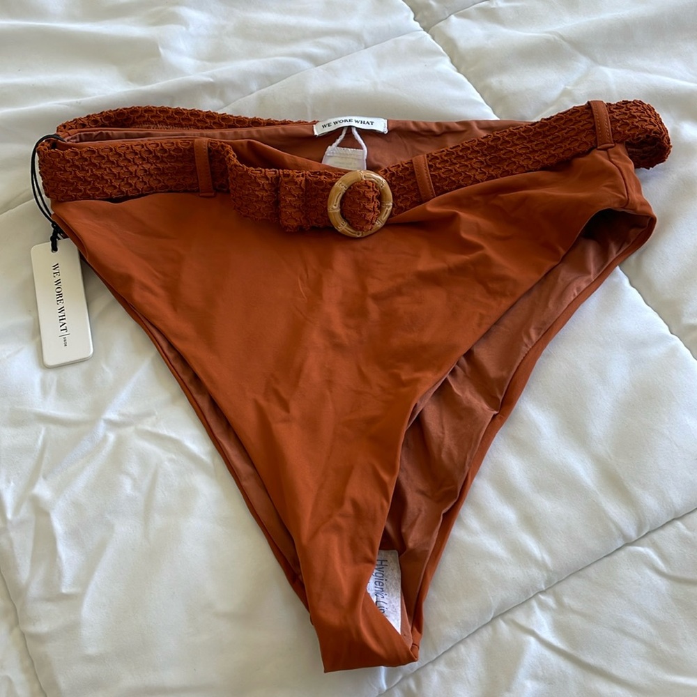 We Wore What Swim, Emily bikini bottom never worn size large color fish net